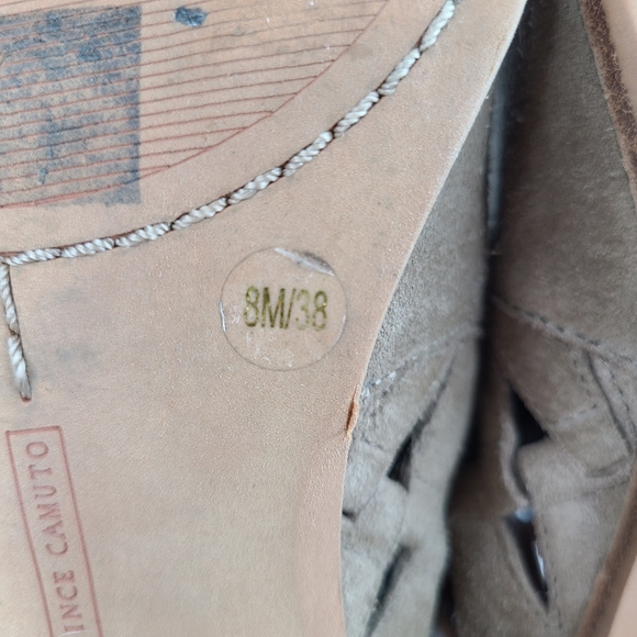 Vince Camuto Peera brown leather ankle boots w/cutouts size 8 - Picture 12 of 15